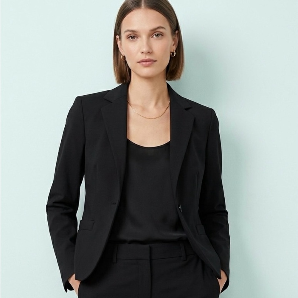 NEW The Limited Black Blazer Jacket 0 Corporate Chic Office Sire Business Suit